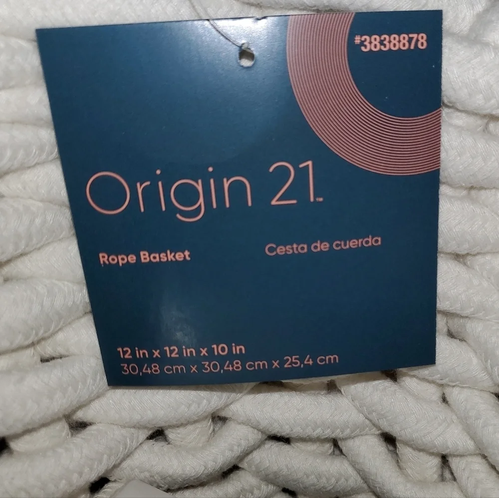 Origin 21 White Rope Basket